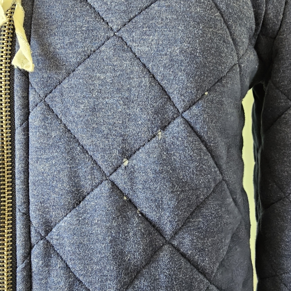 Anthropologie Saturday Sunday Xs Quilted Navy Blue Jacket - Picture 2 of 5